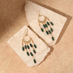 Malachite Tassel Earrings