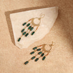 Malachite Tassel Earrings