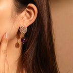 Amethyst Cluster Earrings