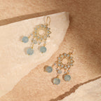 Amethyst Flower Dangle Earrings