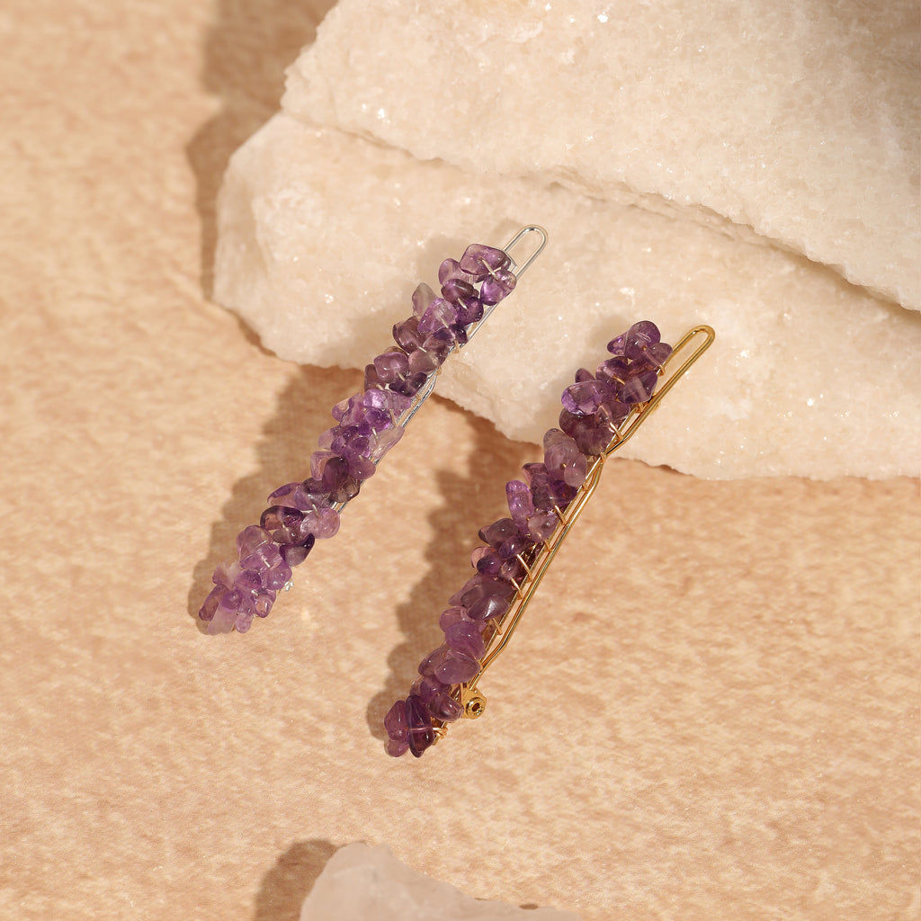 Amethyst Hair Clip