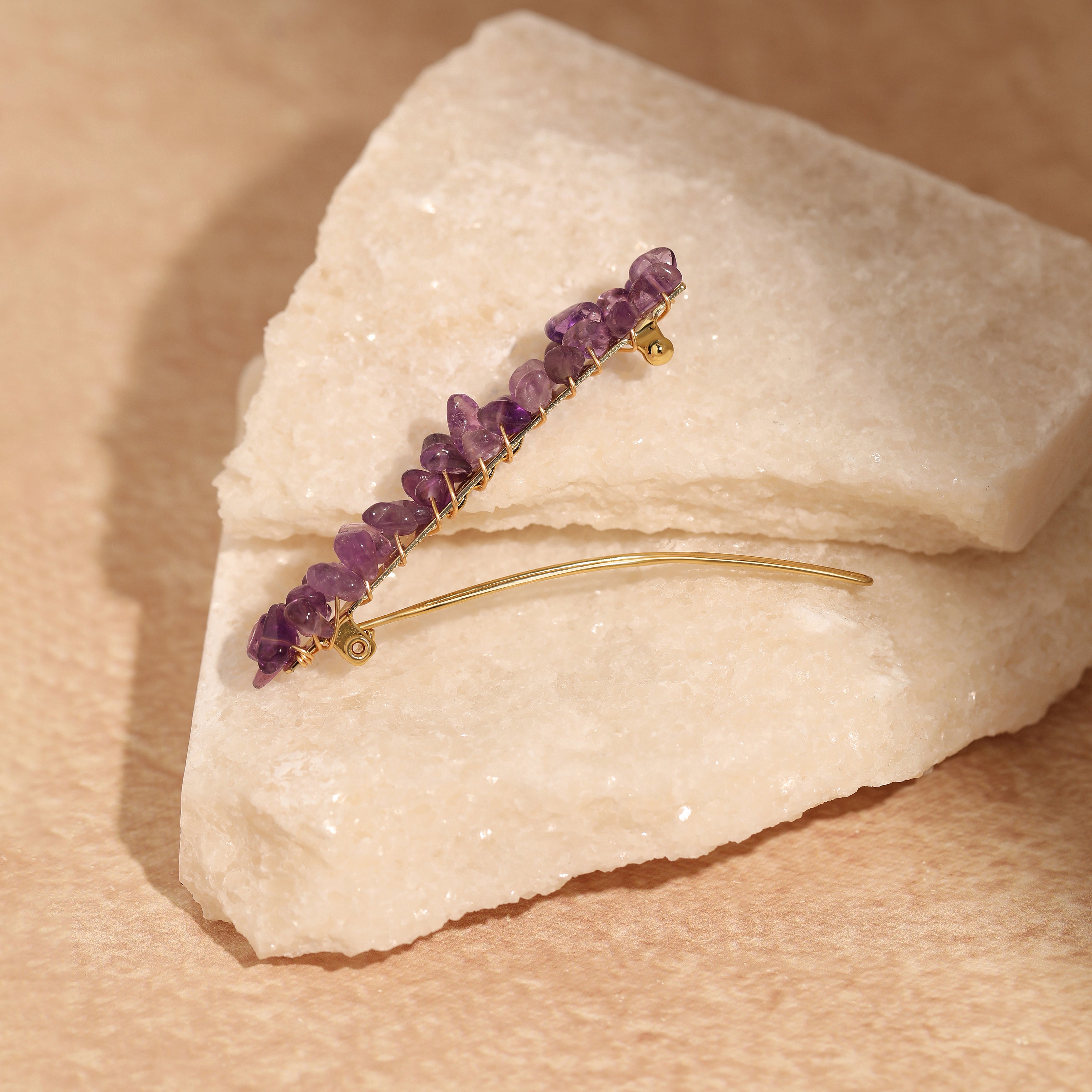 Amethyst Hair Clip