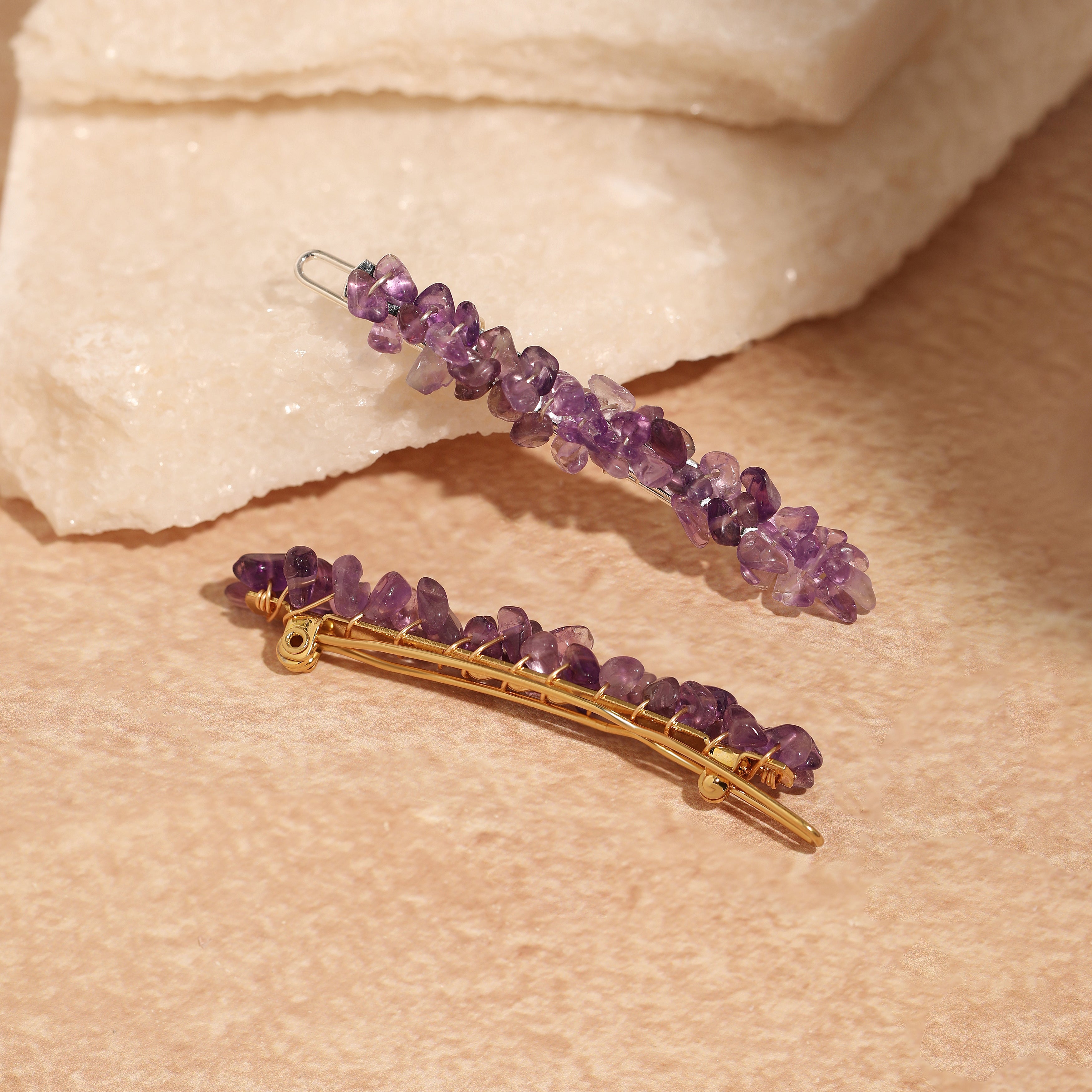 Amethyst Hair Clip