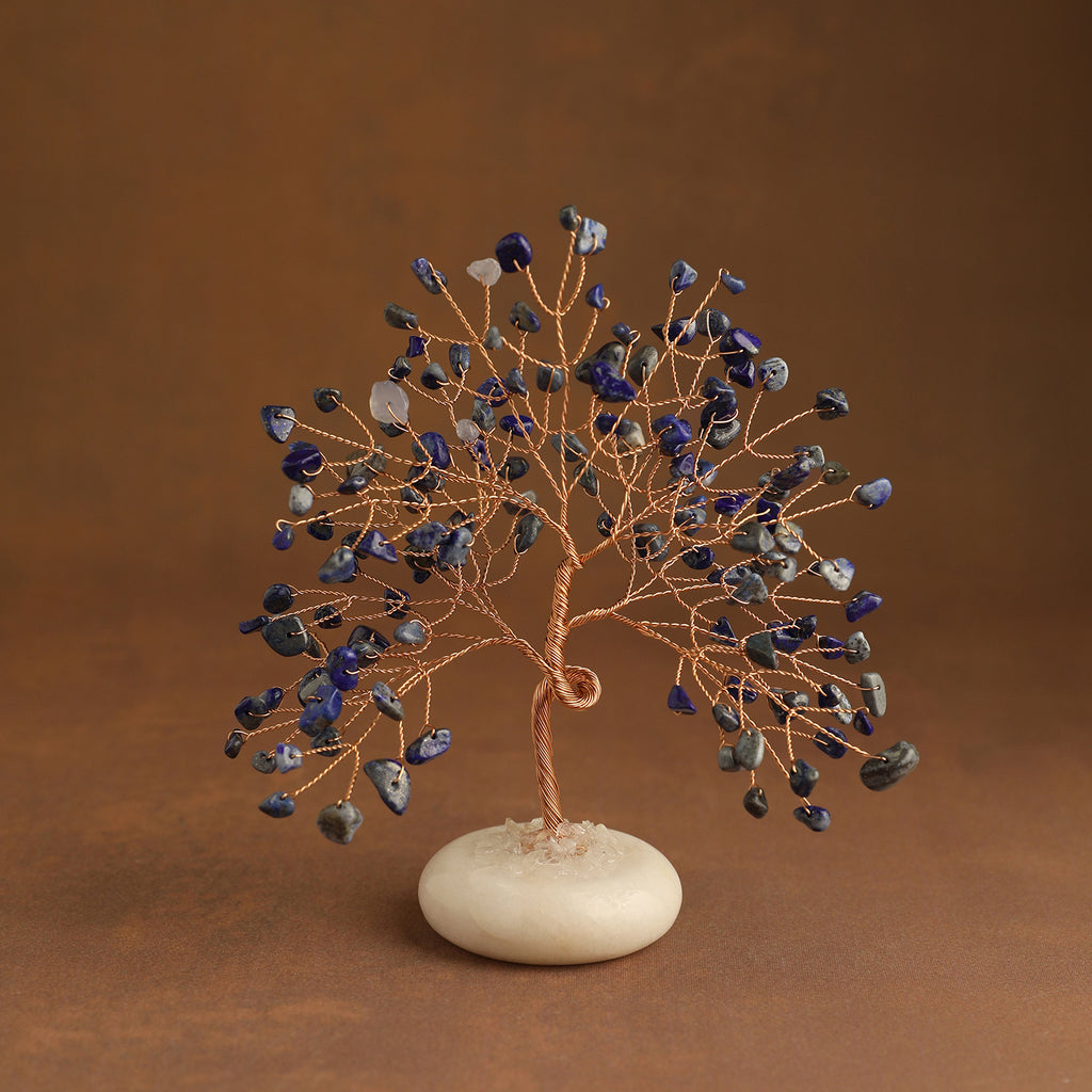 White Jade Base Crystal Tree