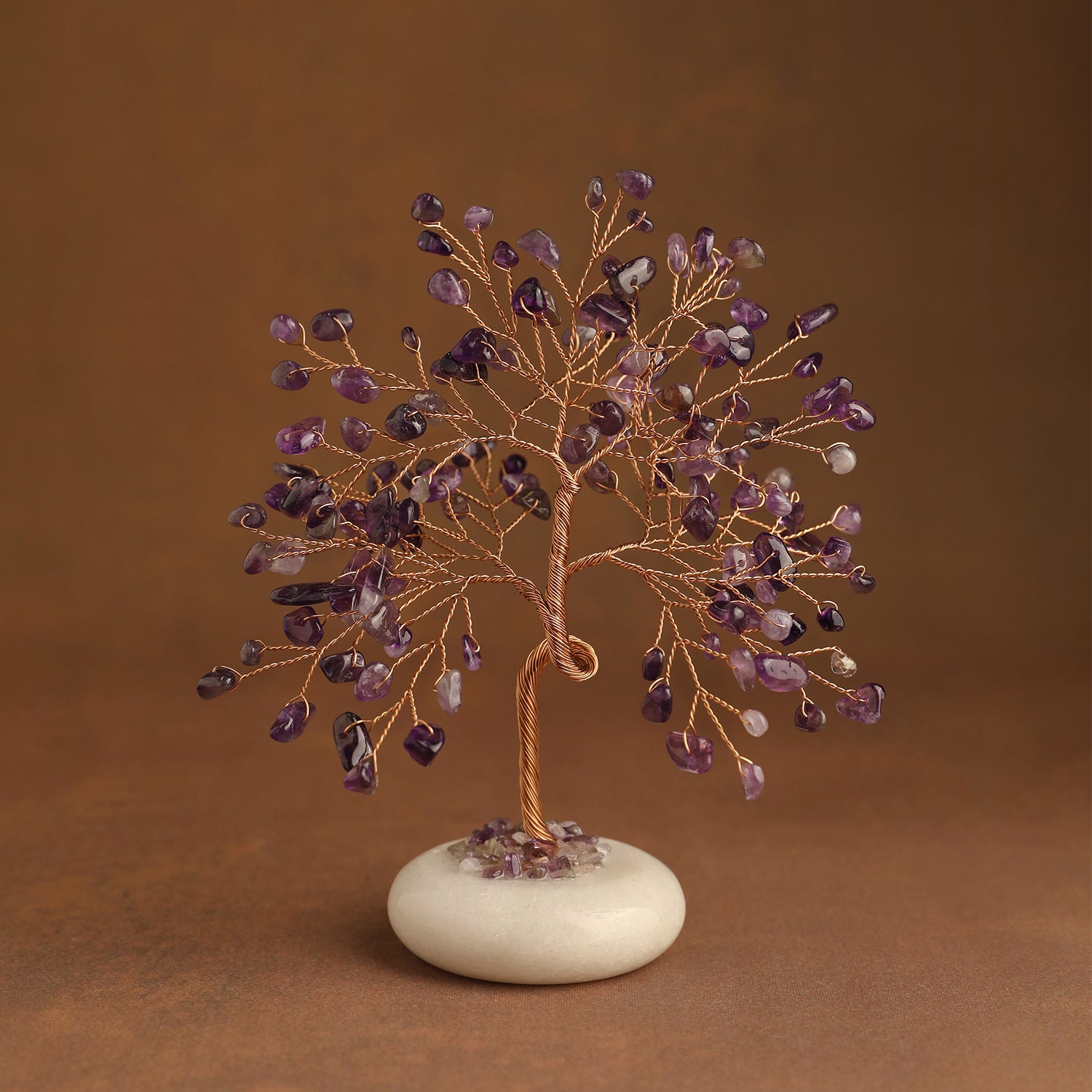 White Jade Base Crystal Tree