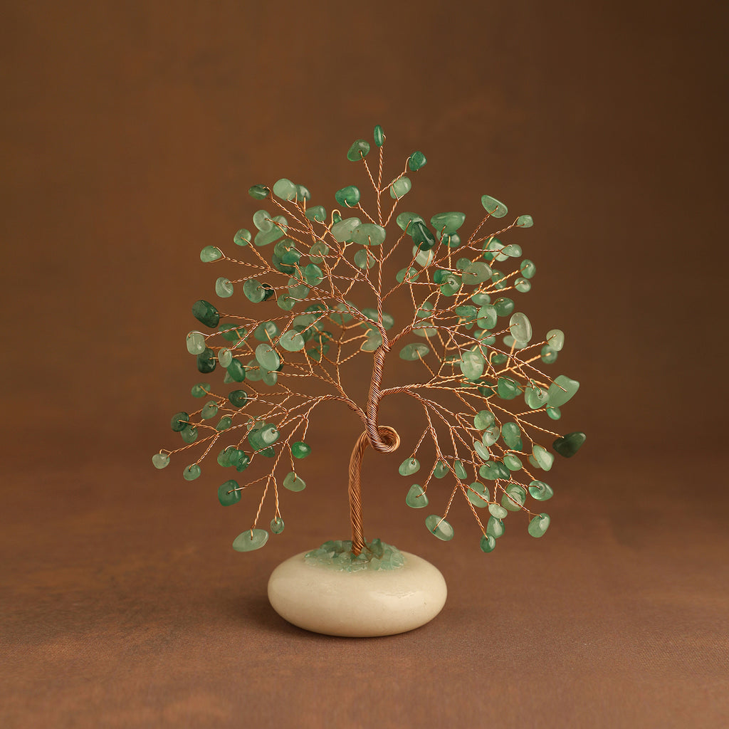 White Jade Base Crystal Tree