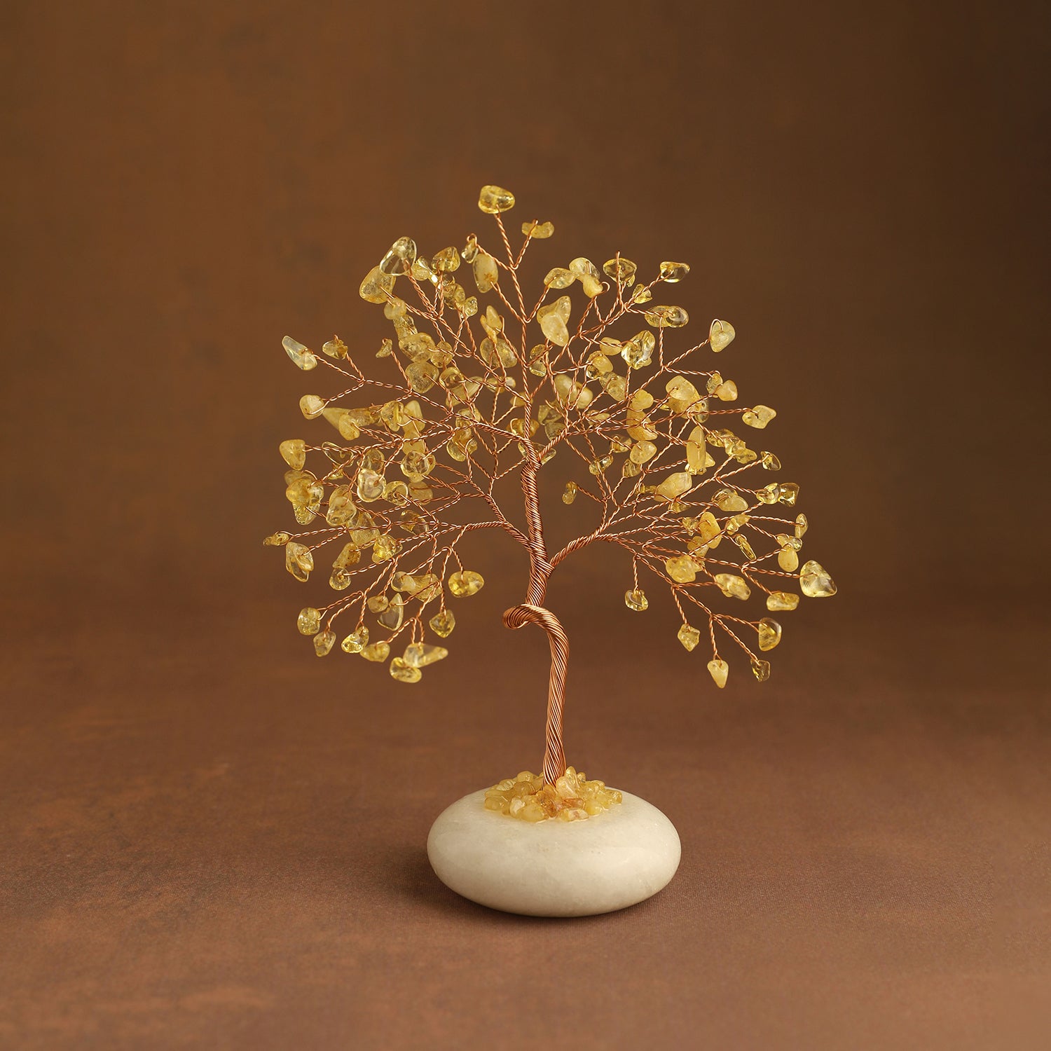 White Jade Base Crystal Tree