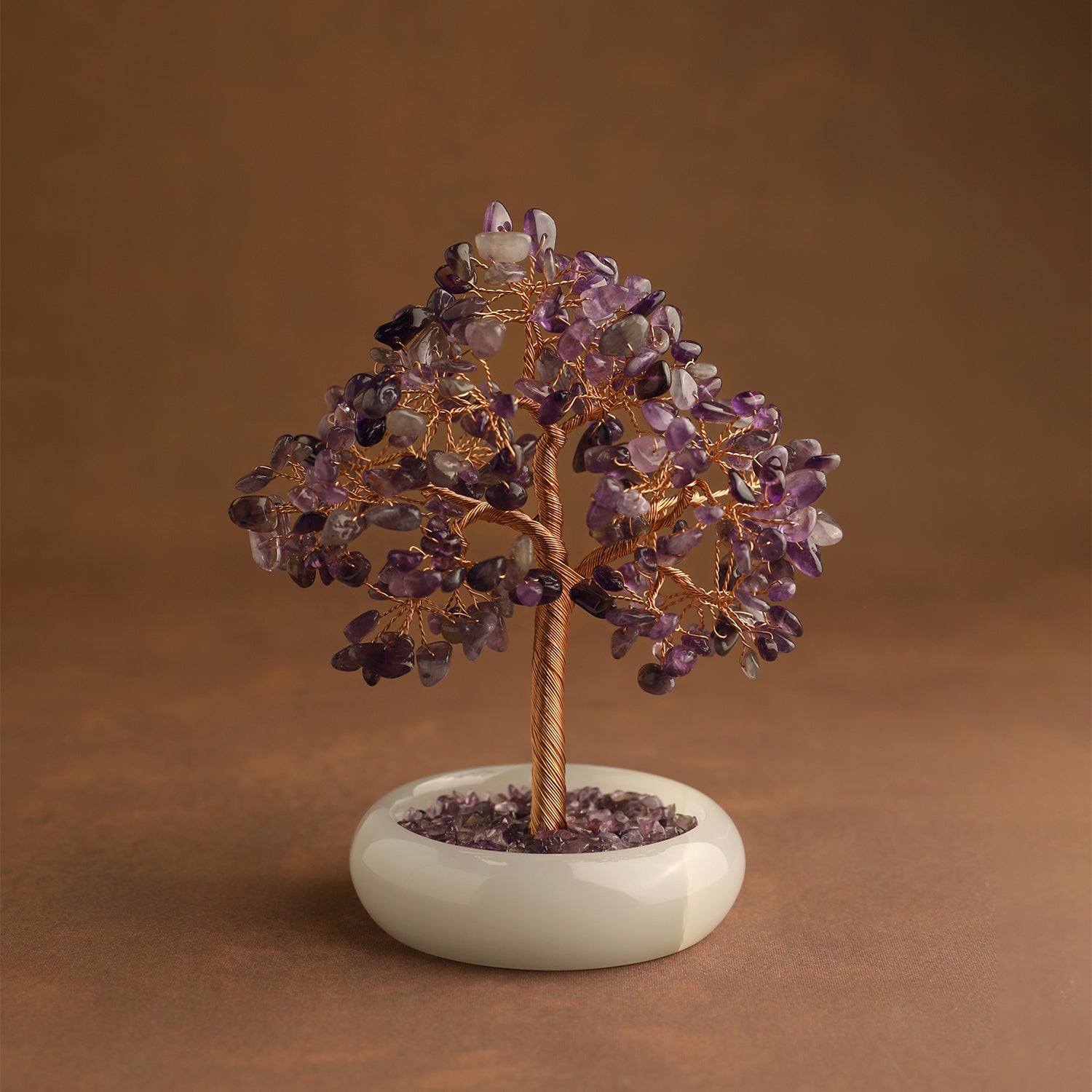 Elegant Jade Base Crystal Tree