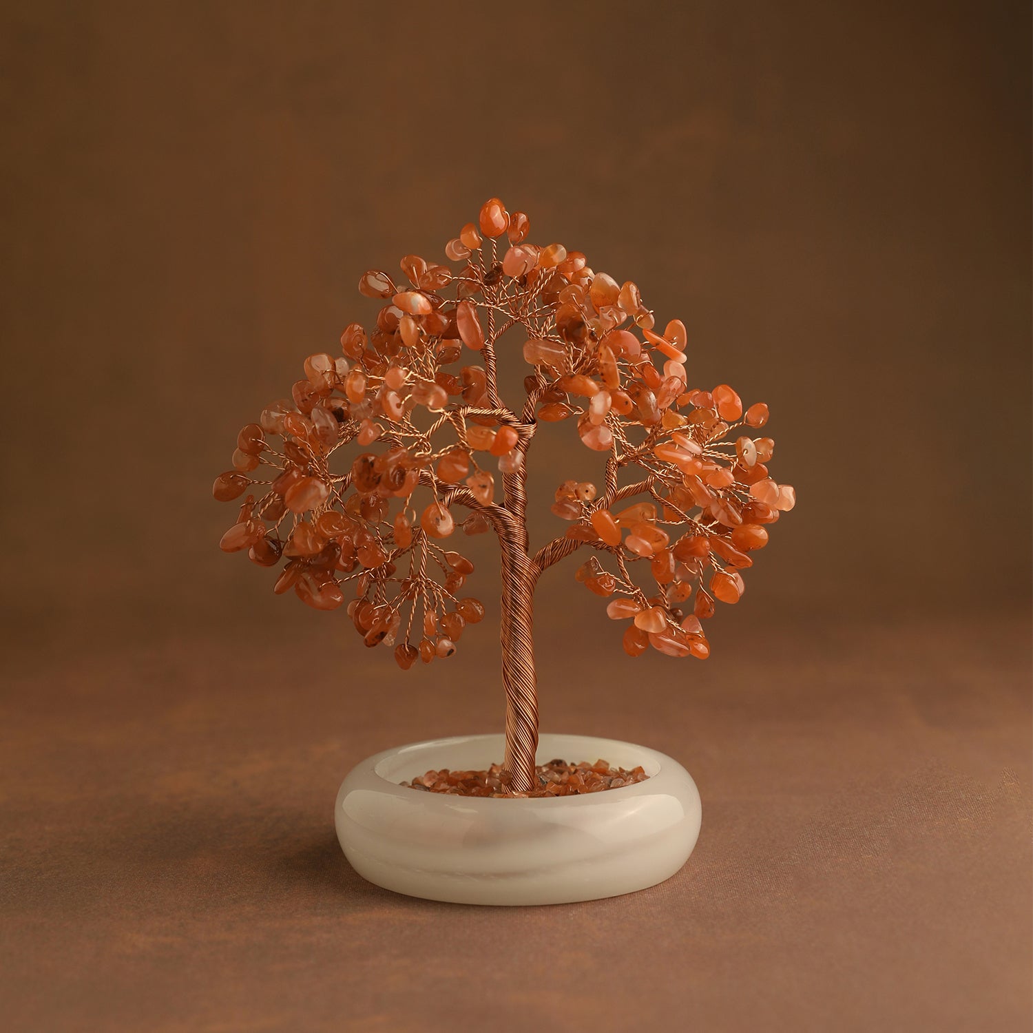 Elegant Jade Base Crystal Tree