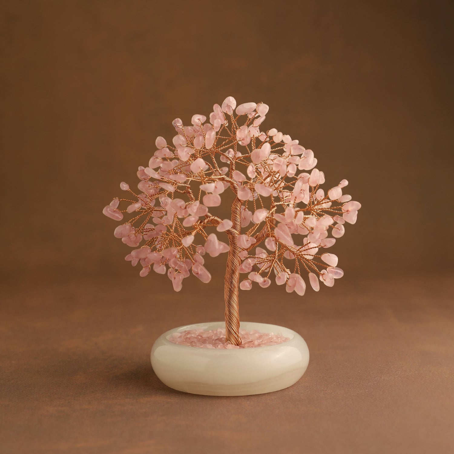 Elegant Jade Base Crystal Tree