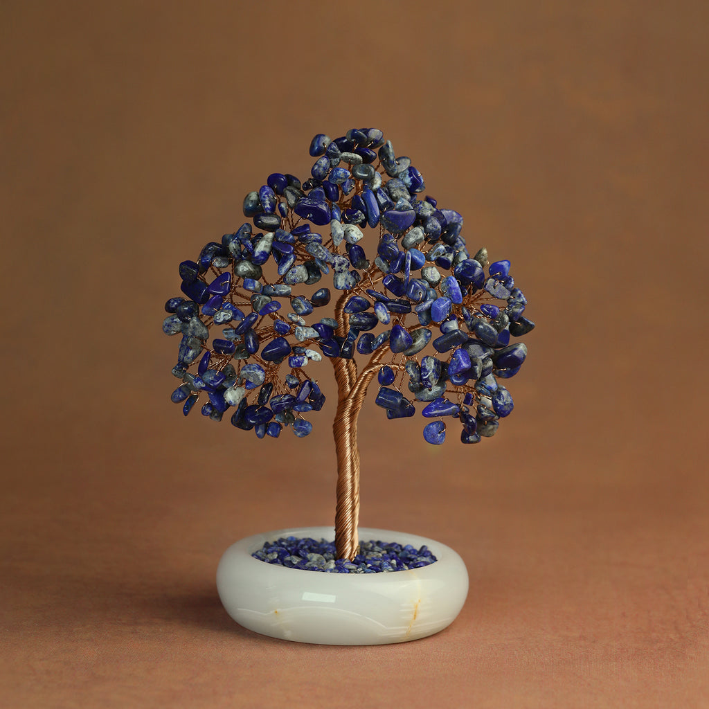 Elegant Jade Base Crystal Tree