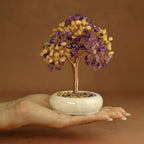 Elegant Jade Base Crystal Tree