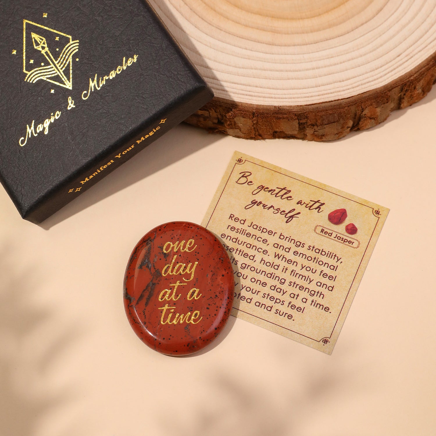 One Day at a Time Pocket Crystal Stone