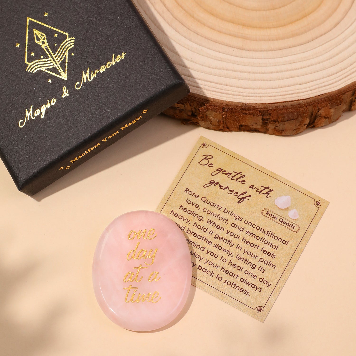 One Day at a Time Pocket Crystal Stone