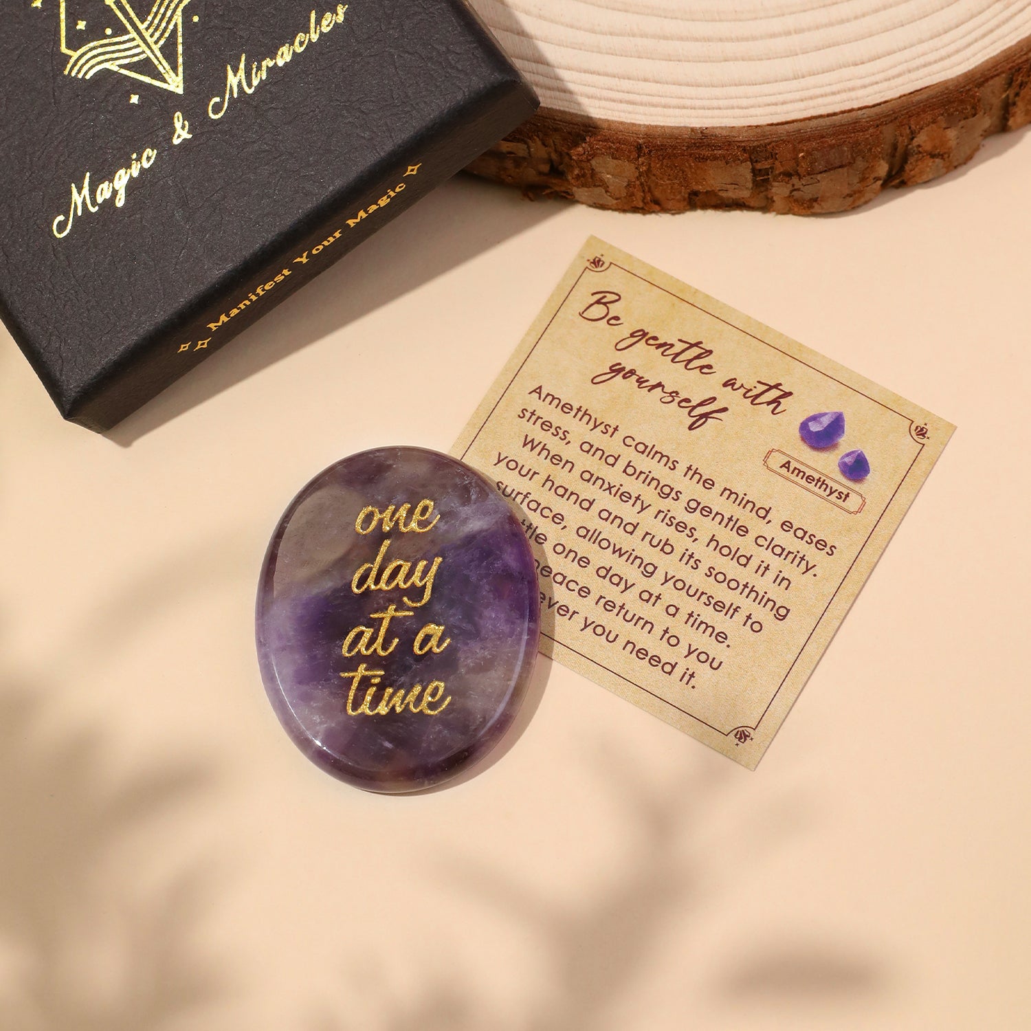 One Day at a Time Pocket Crystal Stone