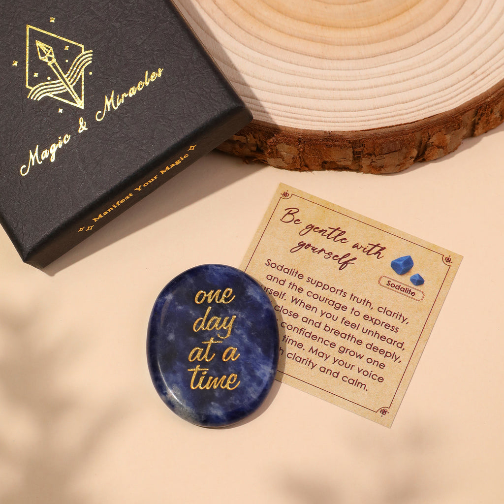 One Day at a Time Pocket Crystal Stone