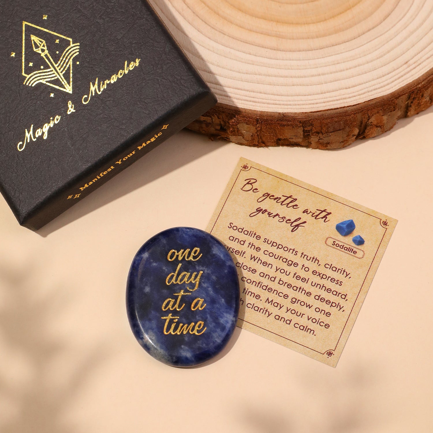 One Day at a Time Pocket Crystal Stone