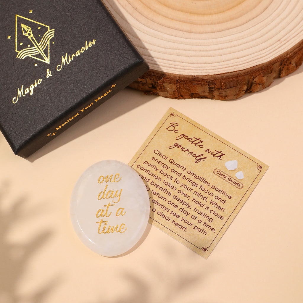 One Day at a Time Pocket Crystal Stone