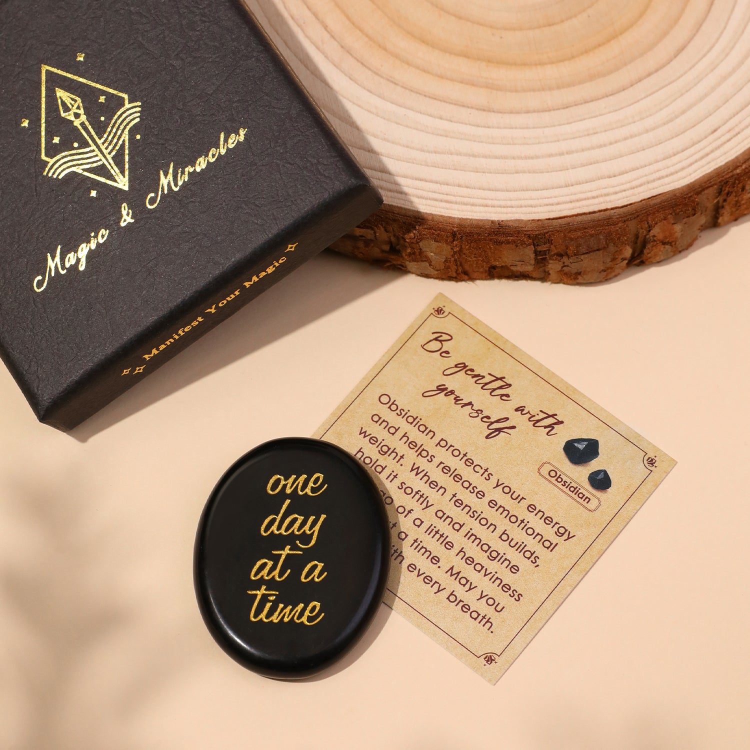 One Day at a Time Pocket Crystal Stone