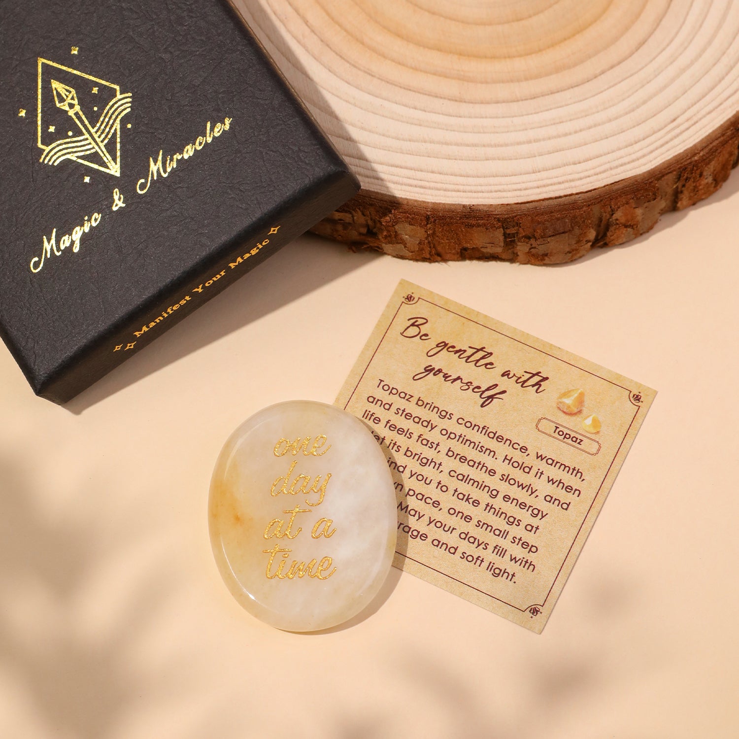 One Day at a Time Pocket Crystal Stone