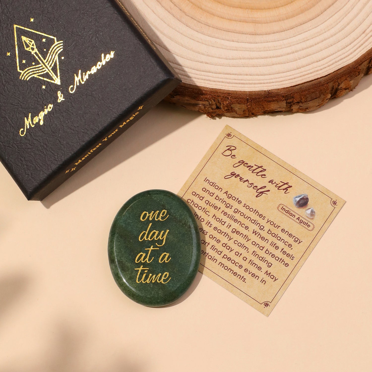 One Day at a Time Pocket Crystal Stone