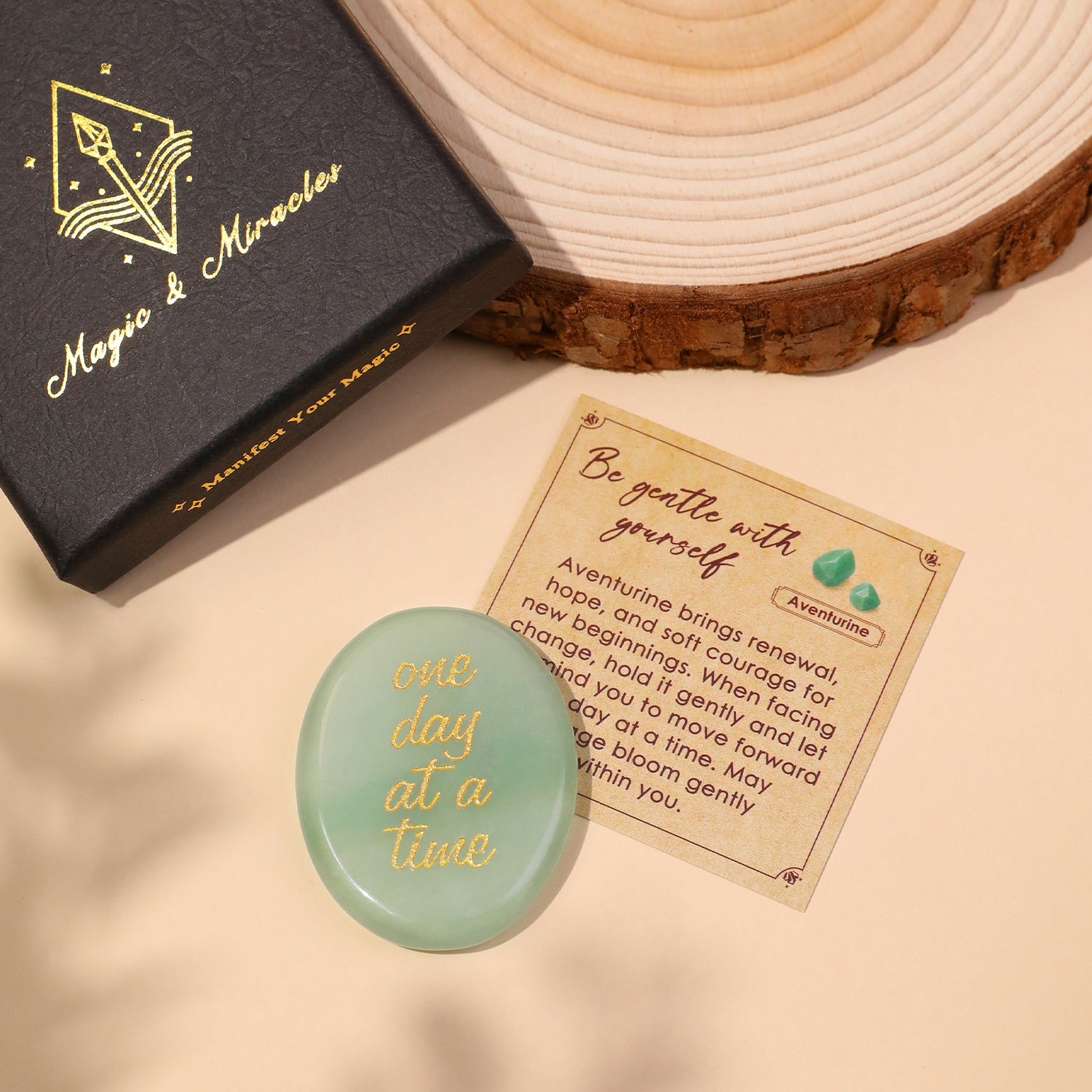 One Day at a Time Pocket Crystal Stone