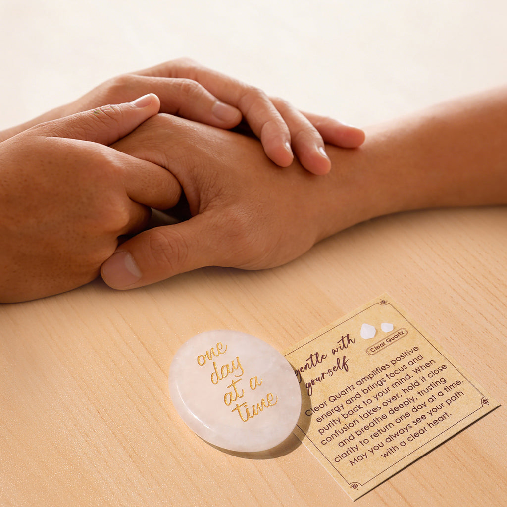 One Day at a Time Pocket Crystal Stone