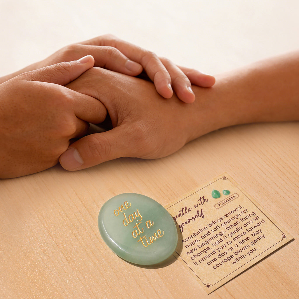 One Day at a Time Pocket Crystal Stone