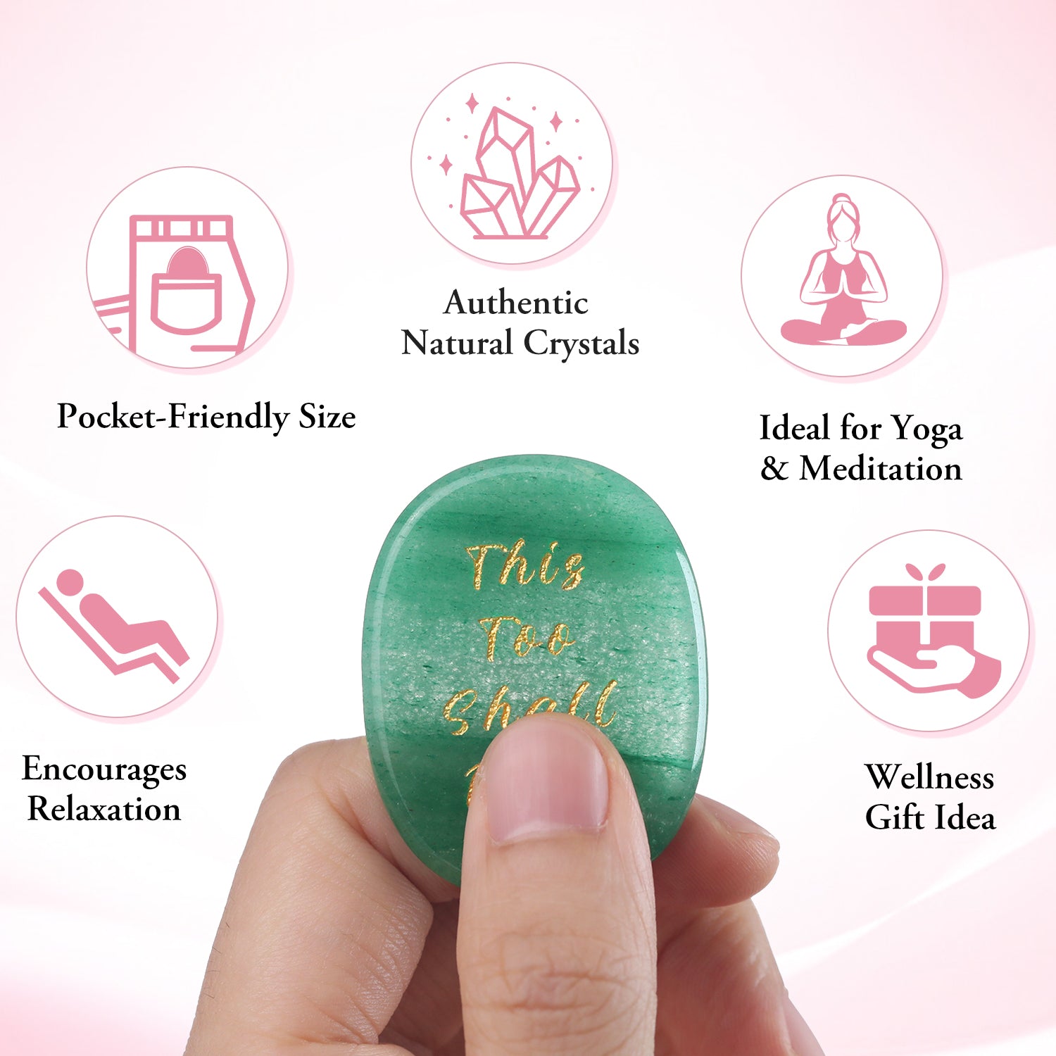 Quiet Strength Pocket Crystal Stone