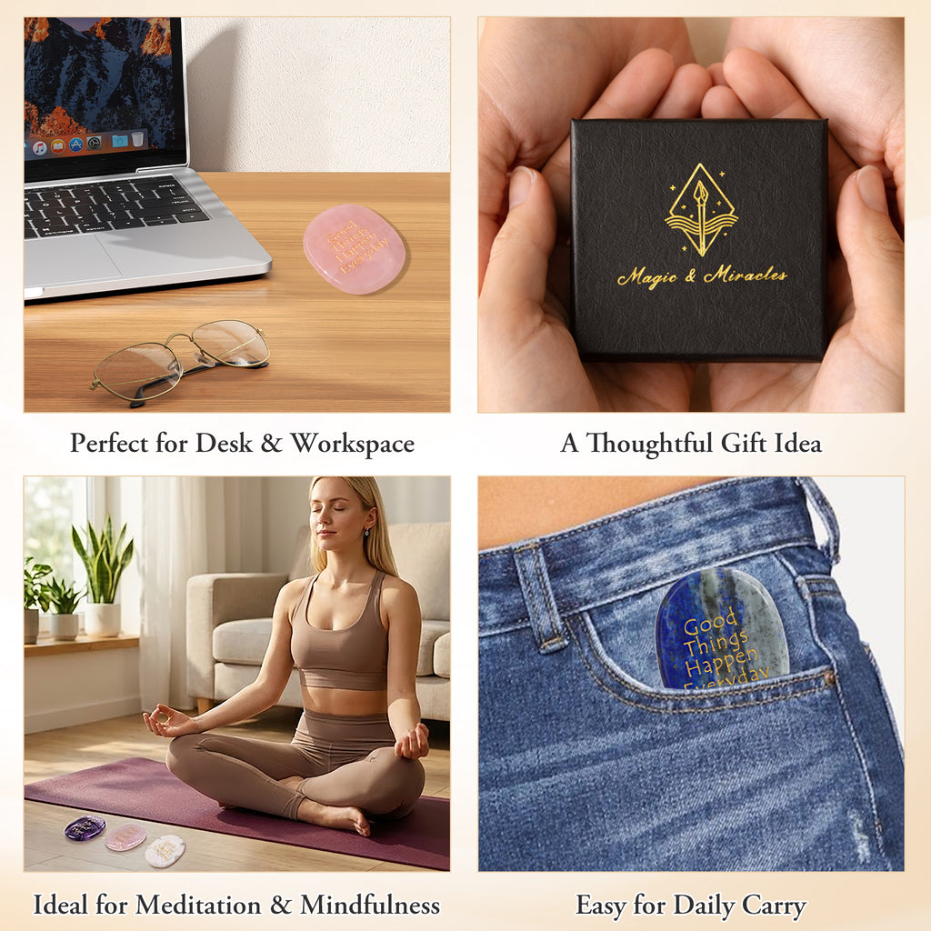 Good Things Happen Everyday Pocket Crystal Stone