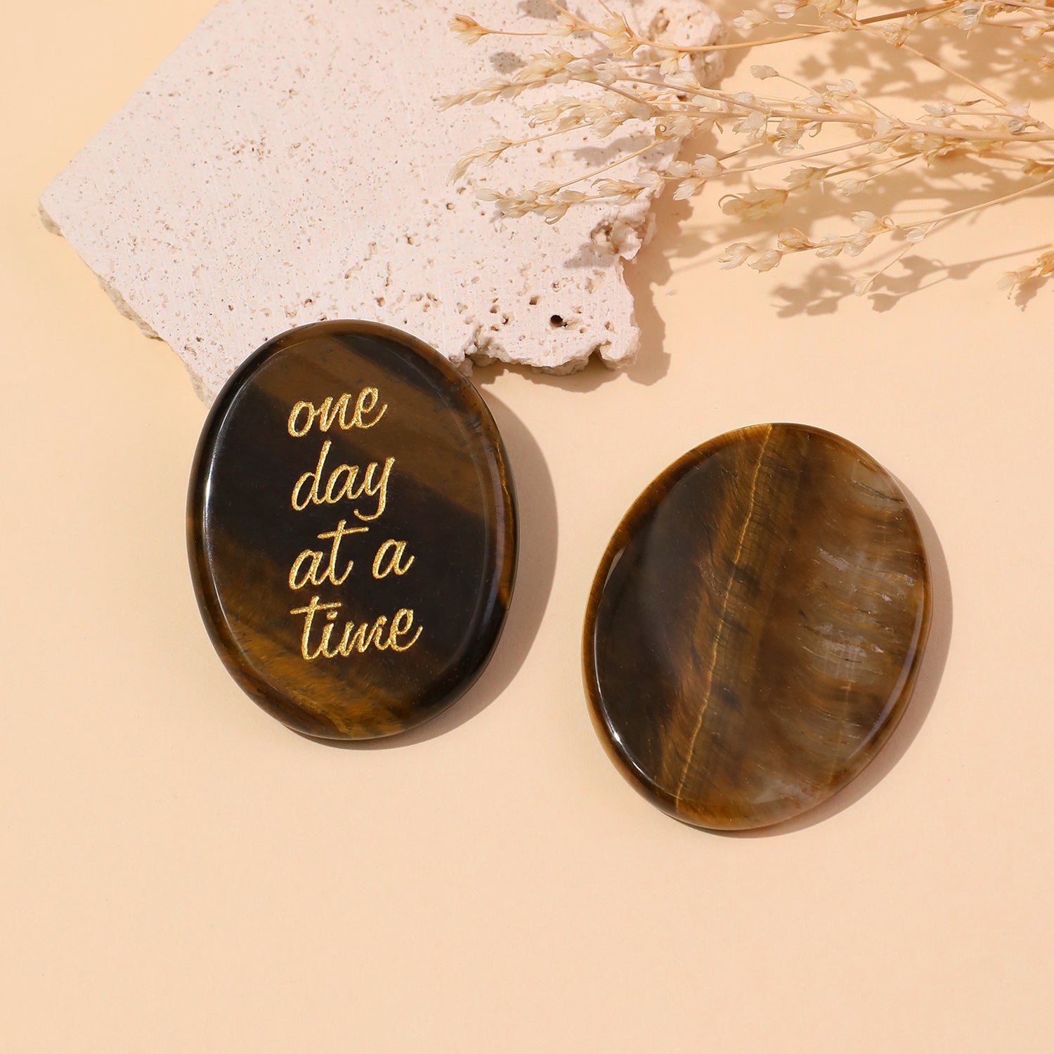 One Day at a Time Pocket Crystal Stone
