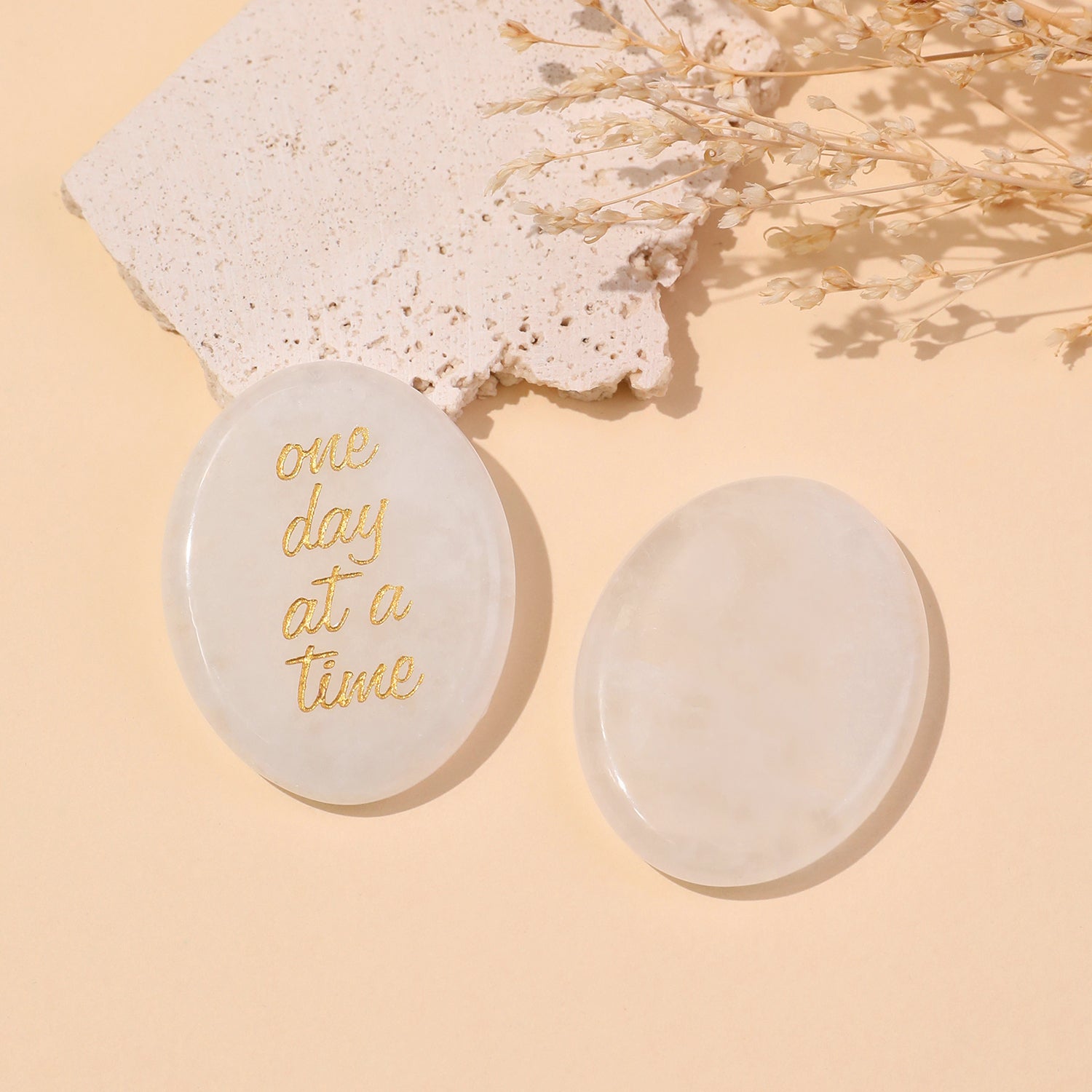 One Day at a Time Pocket Crystal Stone