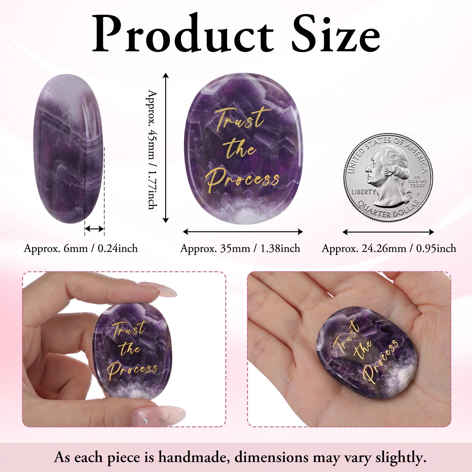 Trust the Process Pocket Crystal Stone