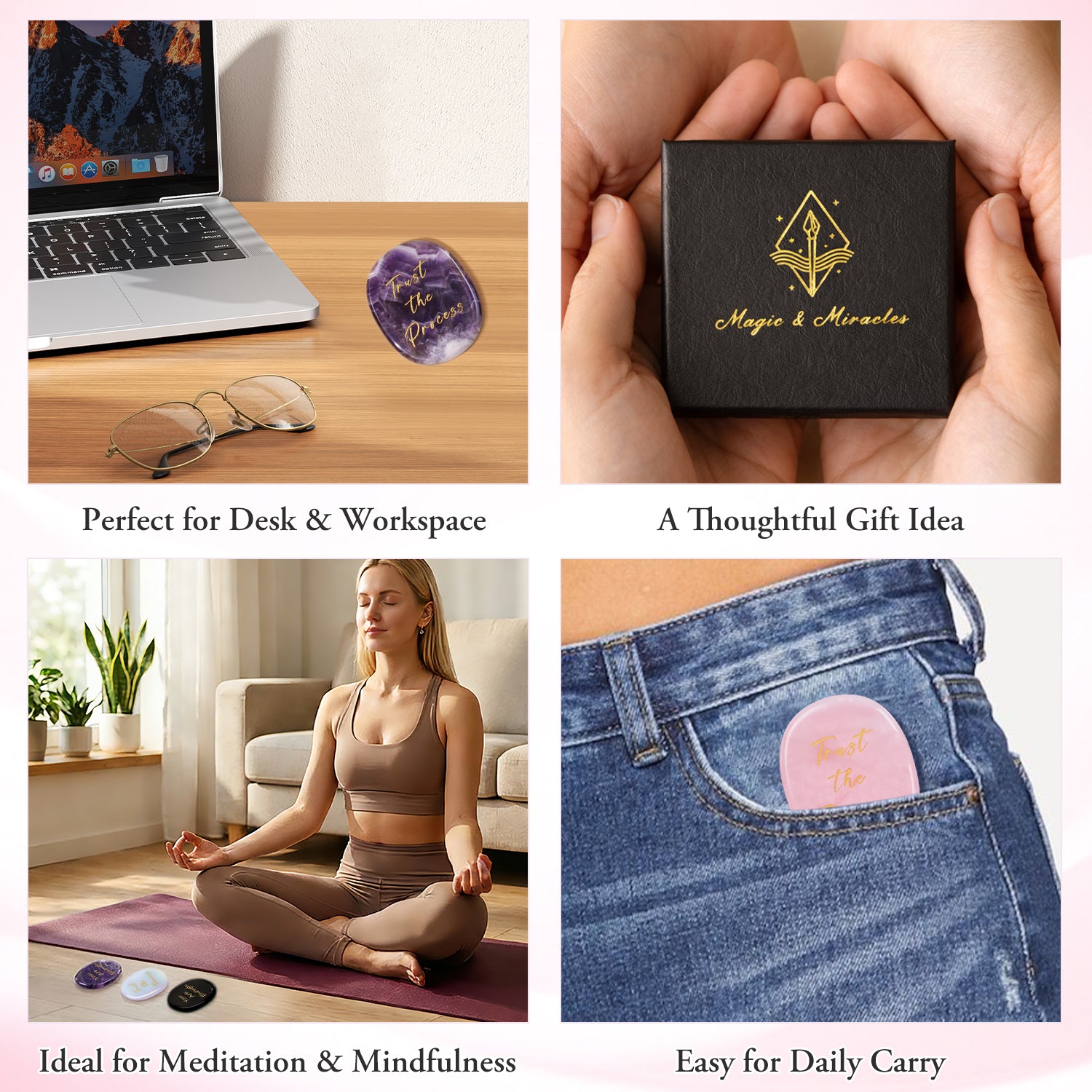 Trust the Process Pocket Crystal Stone