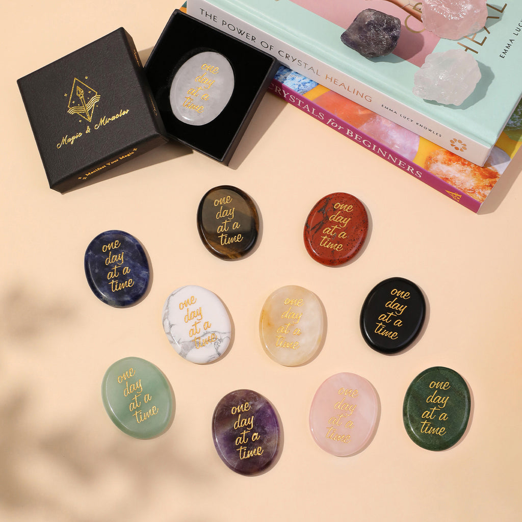 One Day at a Time Pocket Crystal Stone