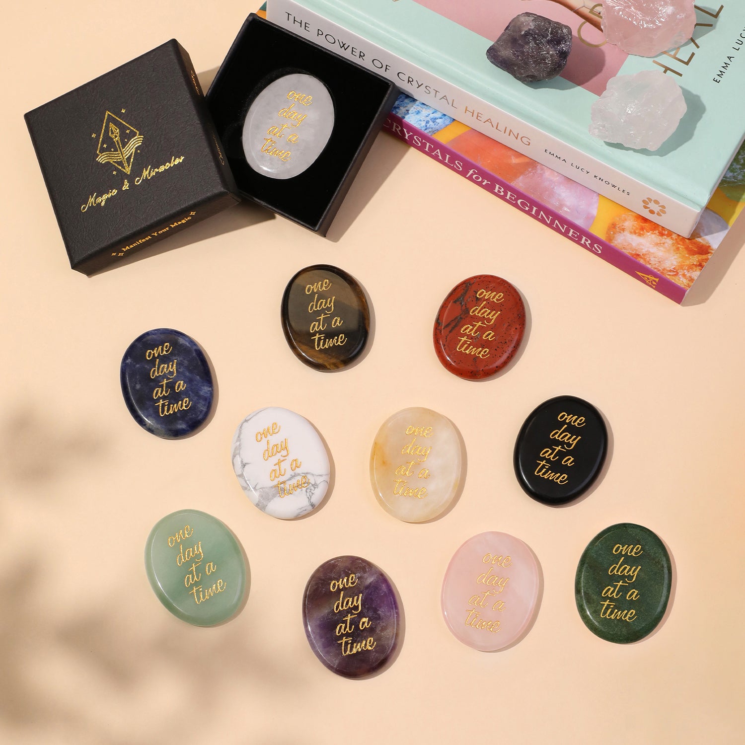 One Day at a Time Pocket Crystal Stone