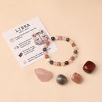 Libra Zodiac Crystal Bracelet & Stone Set