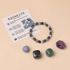 Libra Zodiac Crystal Bracelet & Stone Set