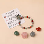 Libra Zodiac Crystal Bracelet & Stone Set
