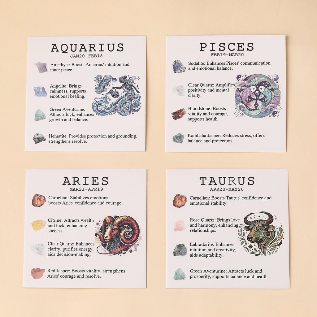 Libra Zodiac Crystal Bracelet & Stone Set