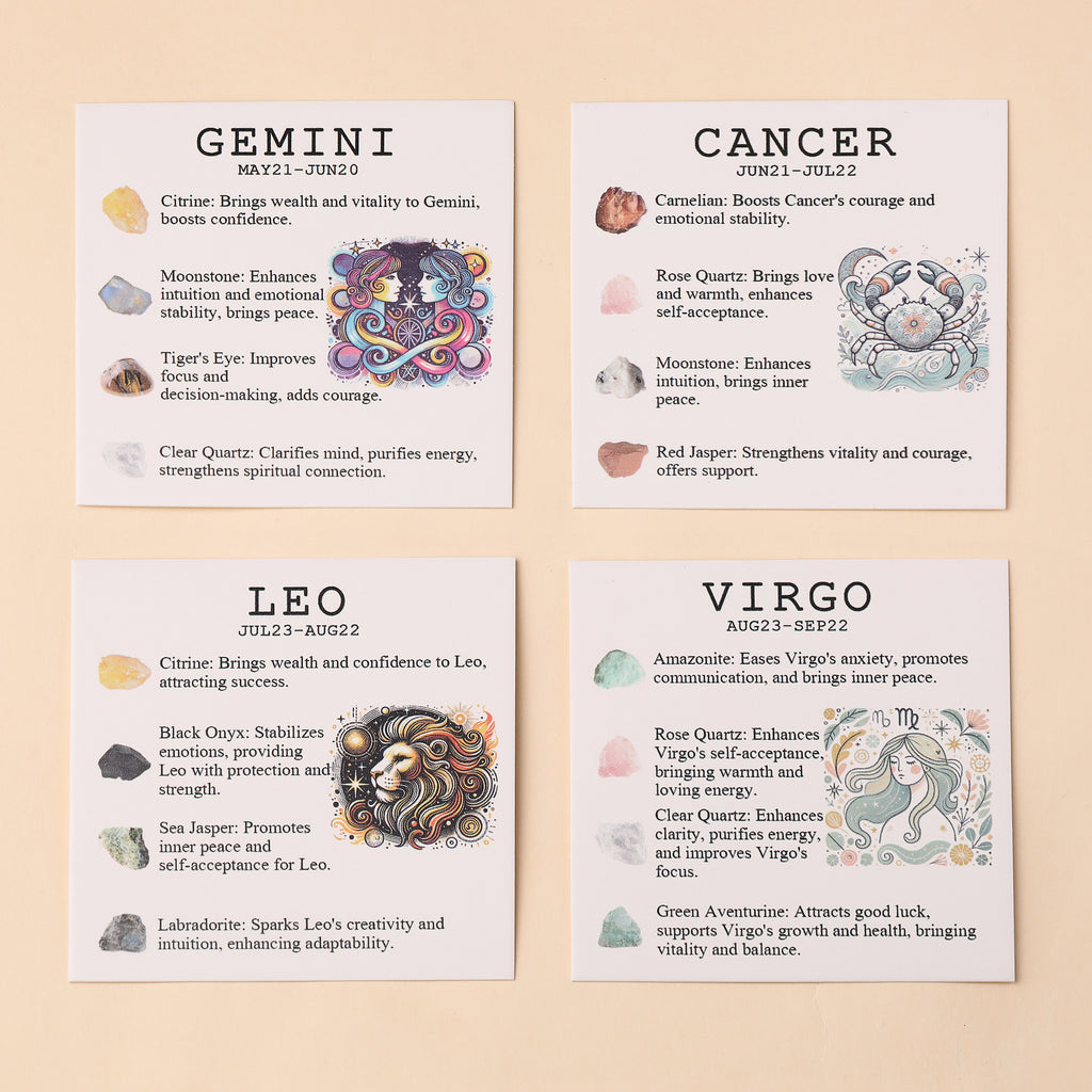 Libra Zodiac Crystal Bracelet & Stone Set