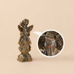 Solid Brass Angel Metal Statue with Antique Finish