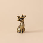 Solid Brass Cat Metal Statue with Antique Finish