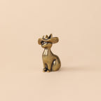 Solid Brass Cat Metal Statue with Antique Finish