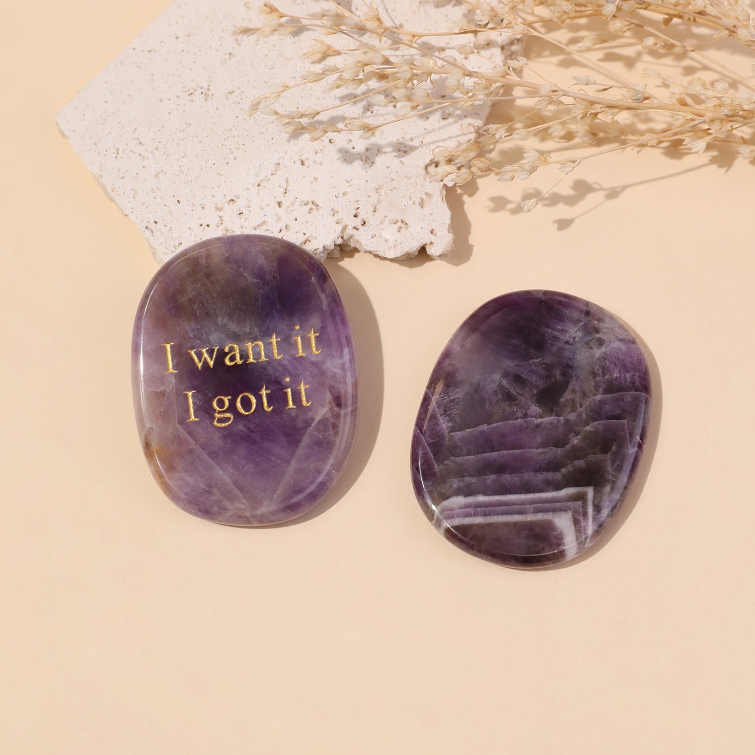 I Want It I Got It Pocket Crystal Stone