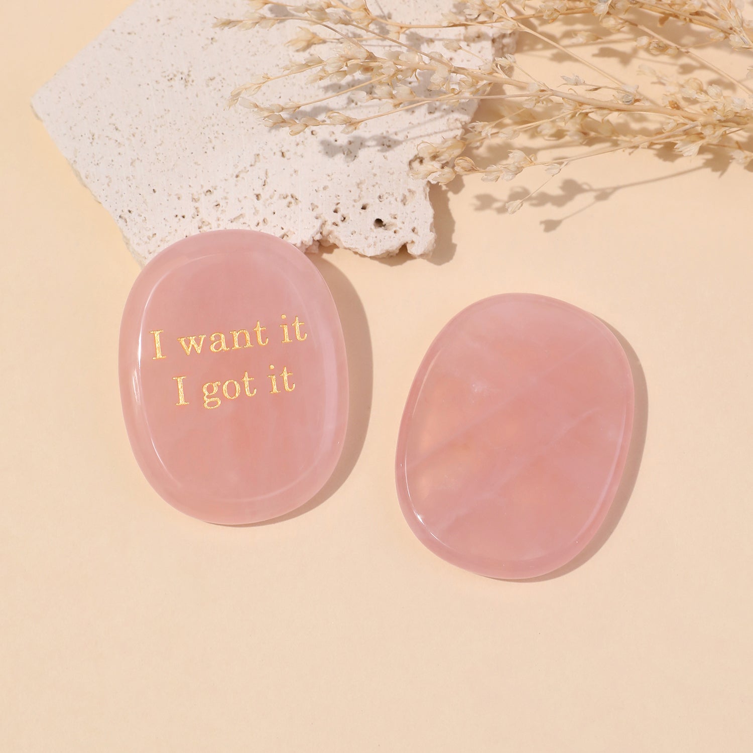 I Want It I Got It Pocket Crystal Stone