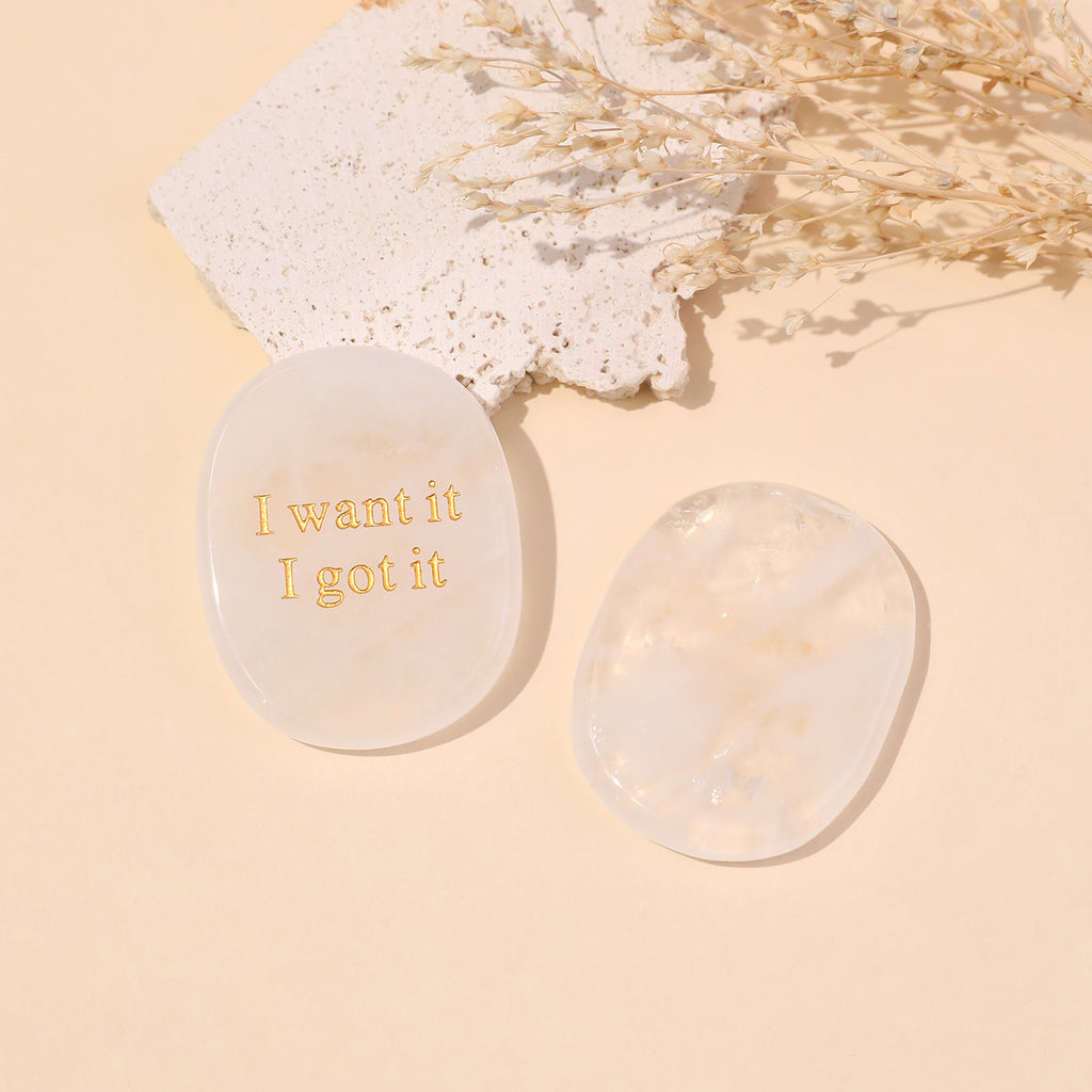 I Want It I Got It Pocket Crystal Stone