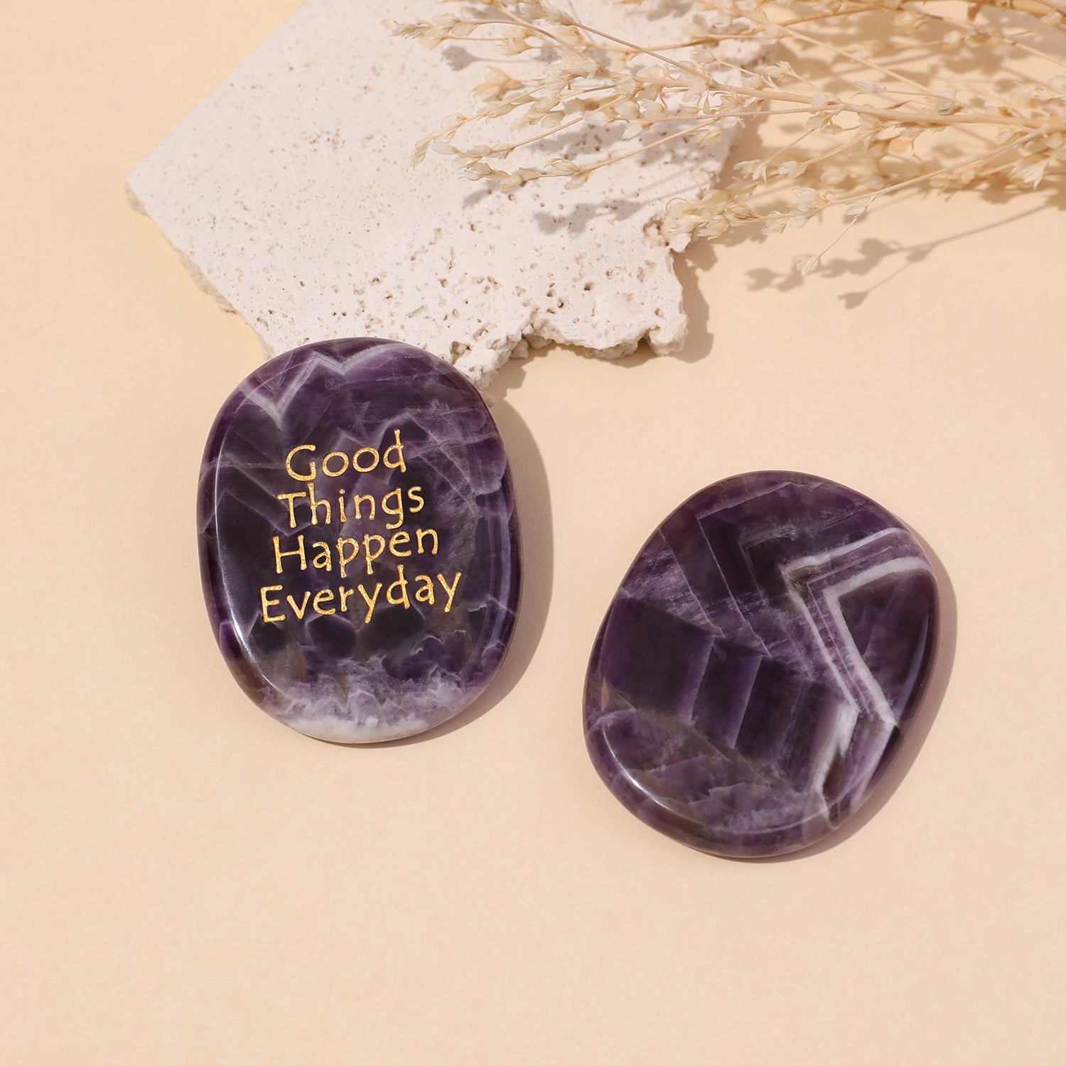 Good Things Happen Everyday Pocket Crystal Stone