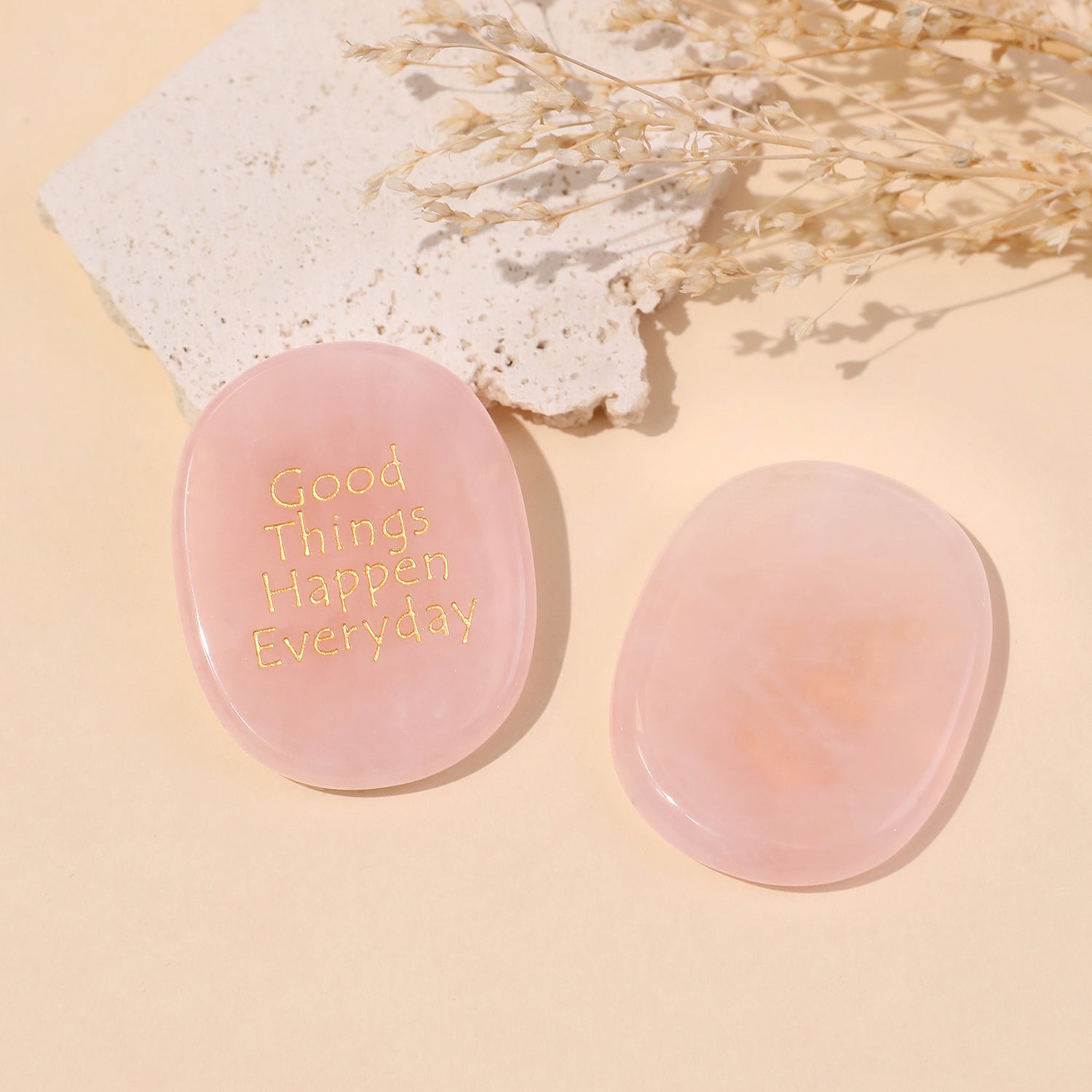 Good Things Happen Everyday Pocket Crystal Stone