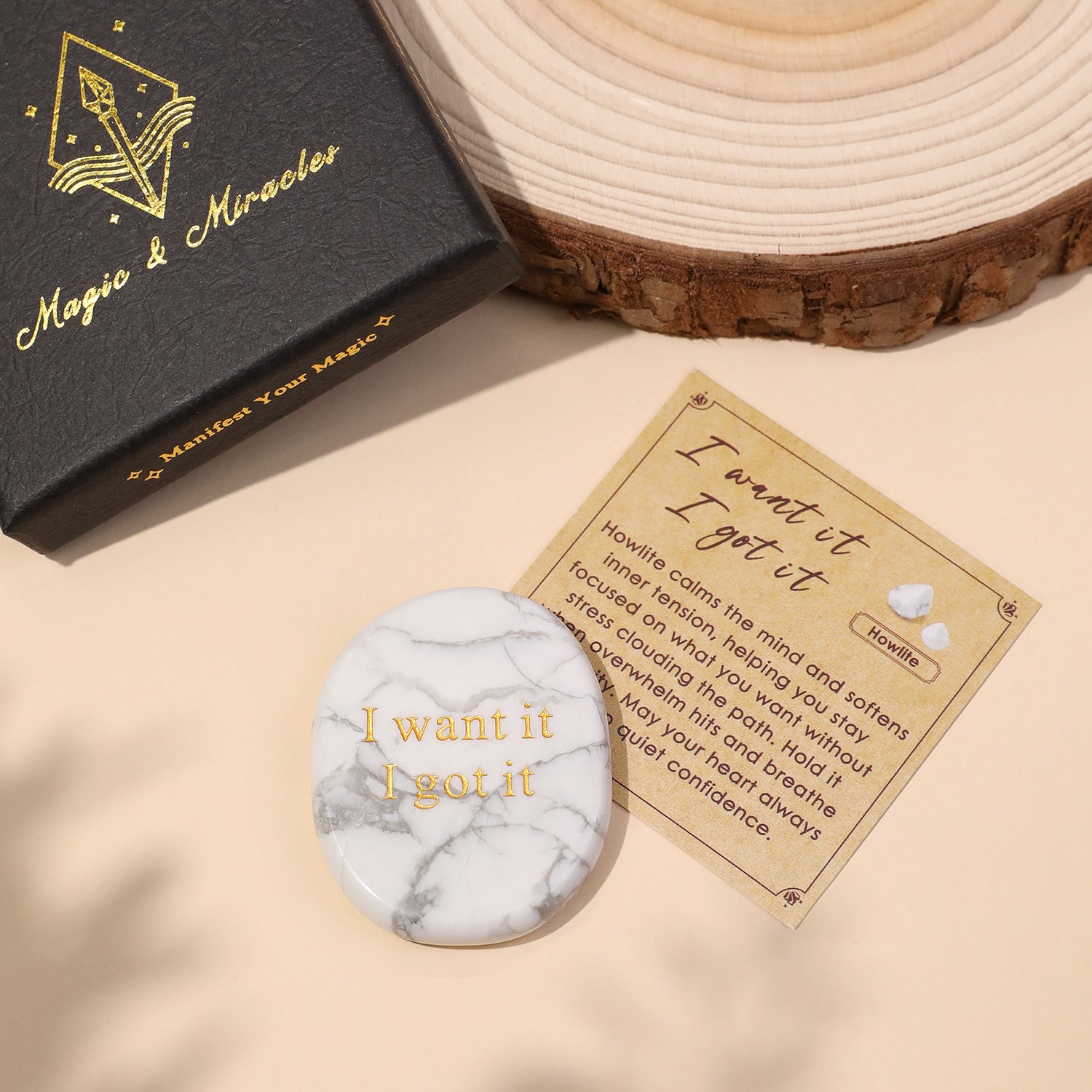 I Want It I Got It Pocket Crystal Stone